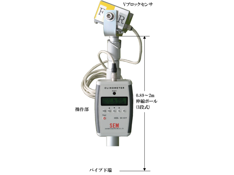 排水管勾配測定傾斜計 （型式：SEC-S011F-P）